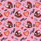 Disney's Character Valentine's Day Nightmare Before Christmas Valentine Pink Cotton Fabric by the Yard